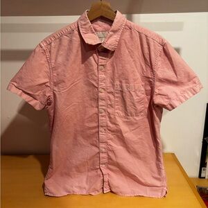 Pink American Eagle short sleeve button up shirt